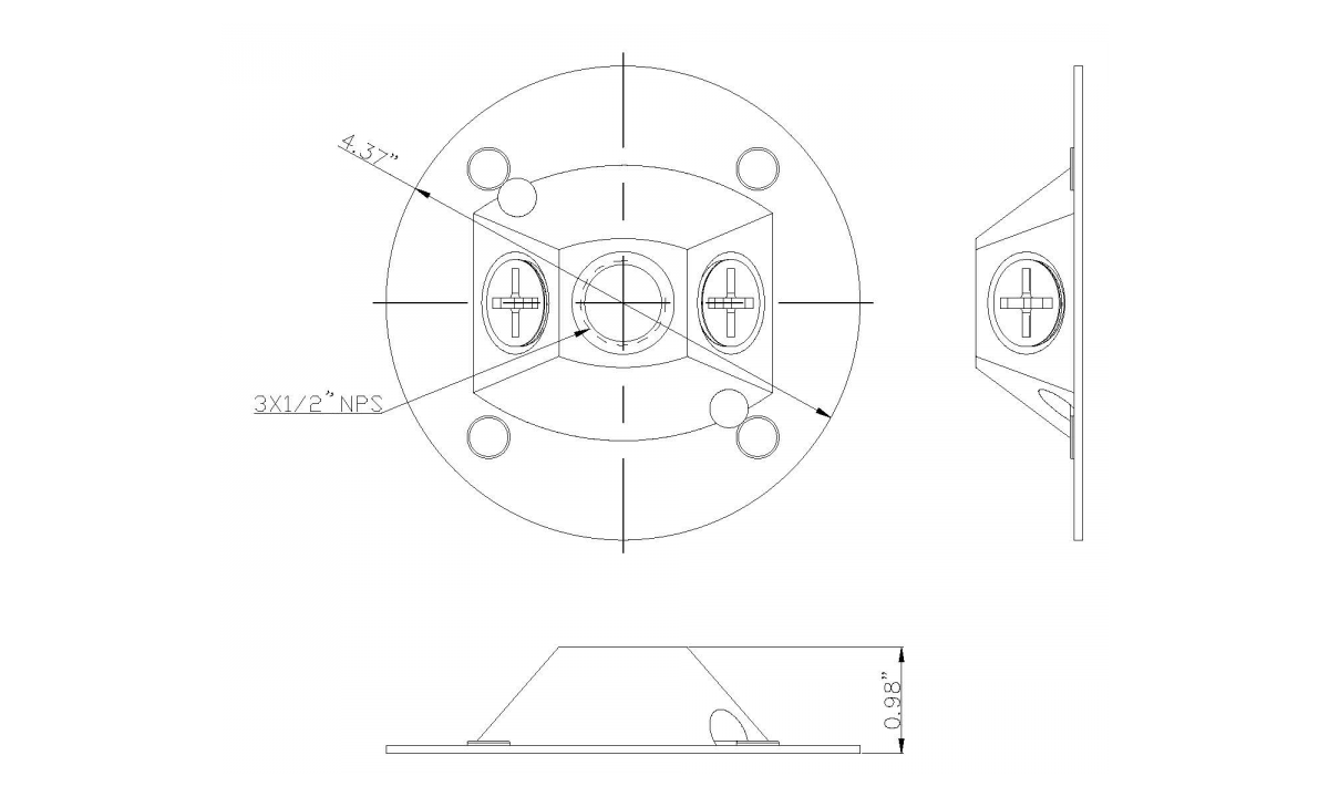 Aluminum Junction Box Cover (RC-3B)